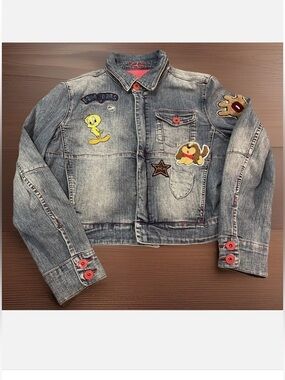 Vintage Paco Jeans New York Women’s Denim Jacket patchwork 90s Y2K Size Large